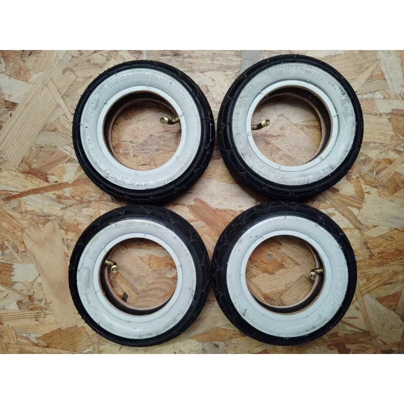 OCCASIONS hvidvæggede dæk x4 + slange x4