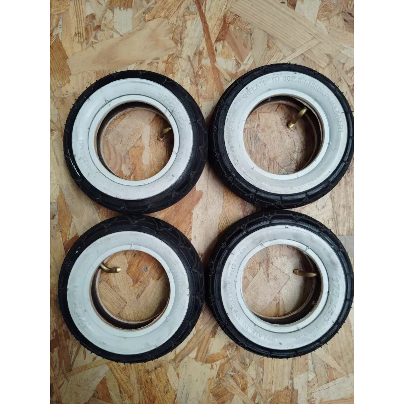 OCCASIONS white wall tyres x4 + inner tube x4